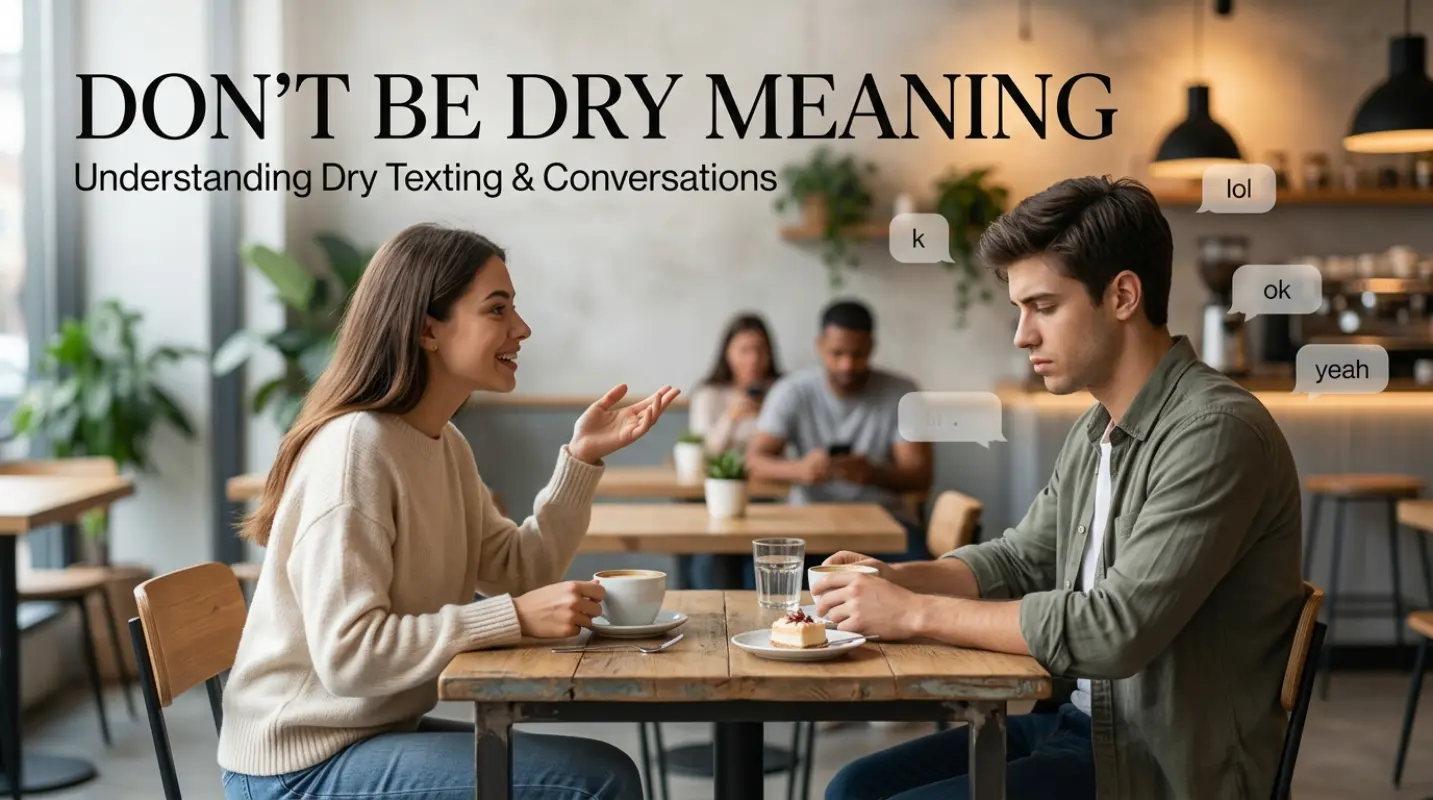 don't be dry meaning